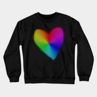 Valentines Day Spectrum Heart Filled with Hearts Crewneck Sweatshirt